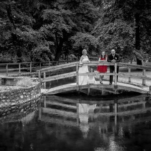 Családos esküvői fotózás, kreatív színezéssel, Miskolc-Tapolcán készült felvétel